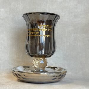 כוס קידוש מושחרת - רגלית נמוכה