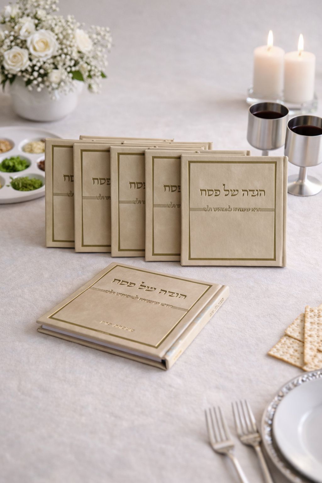 הגדה דגם דיזיין - כריכה קשה בז'