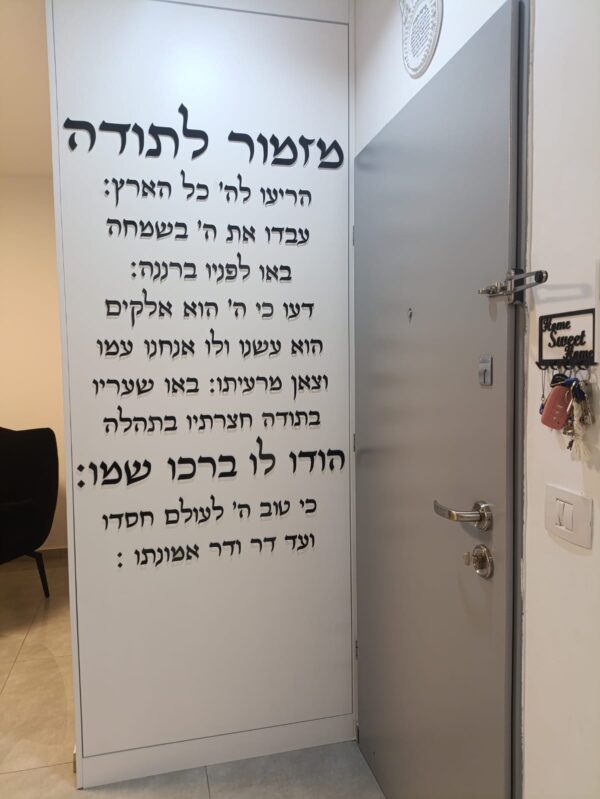 מזמור לתודה - לגובה