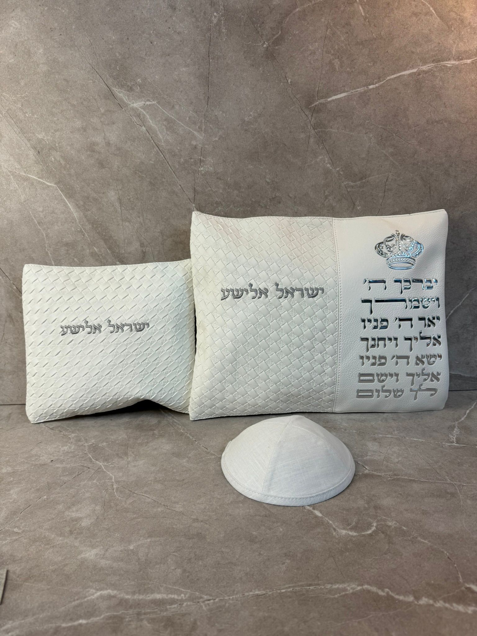 כיסוי ט"ת יברכך מובלט כסוף ללא ידית