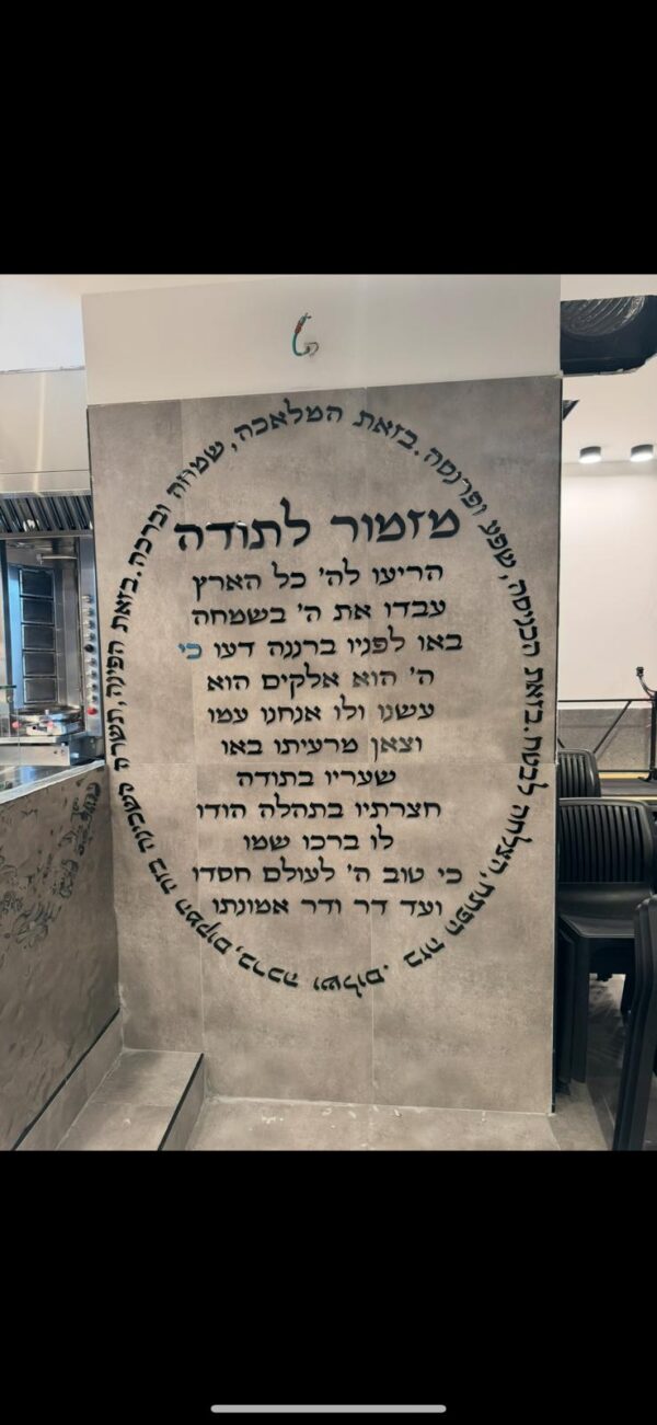 מזמור לתודה משולב ברכה - לגובה