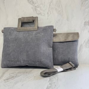 כיסוי ט"ת בתוספת ידית קורדרוי - צבע אפור