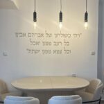 שלט אותיות "ויהי כשולחנו של אברהם אבינו"