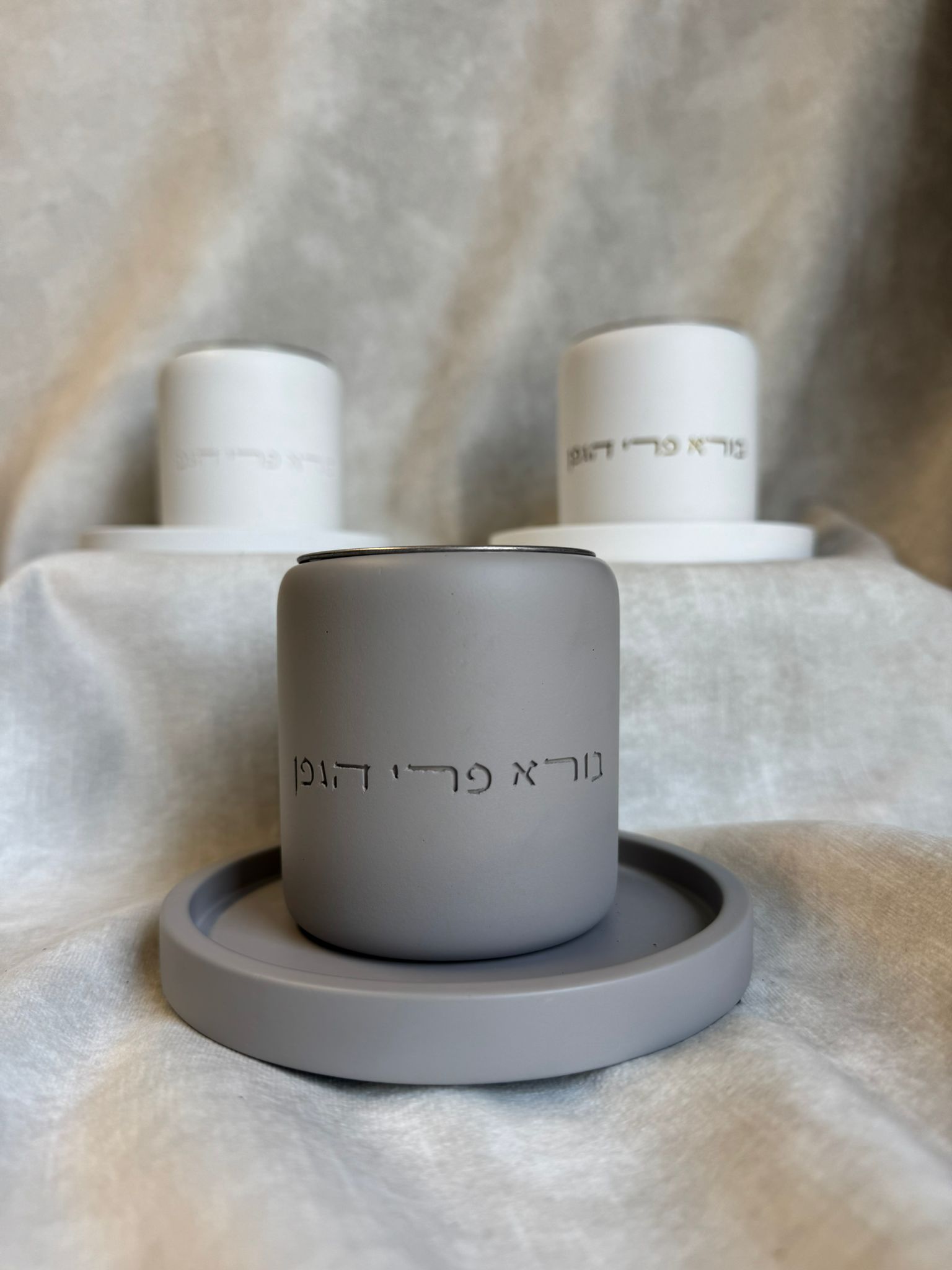 גביע קידוש בטון - אפור