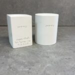 קופת צדקה בטון לבן - עגולה 9/12CM