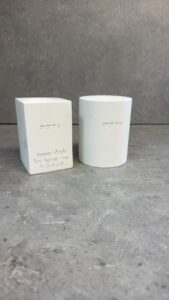 קופת צדקה בטון לבן - עגולה 9/12CM