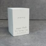 קופת צדקה בטון לבן - מלבן 9/12CM